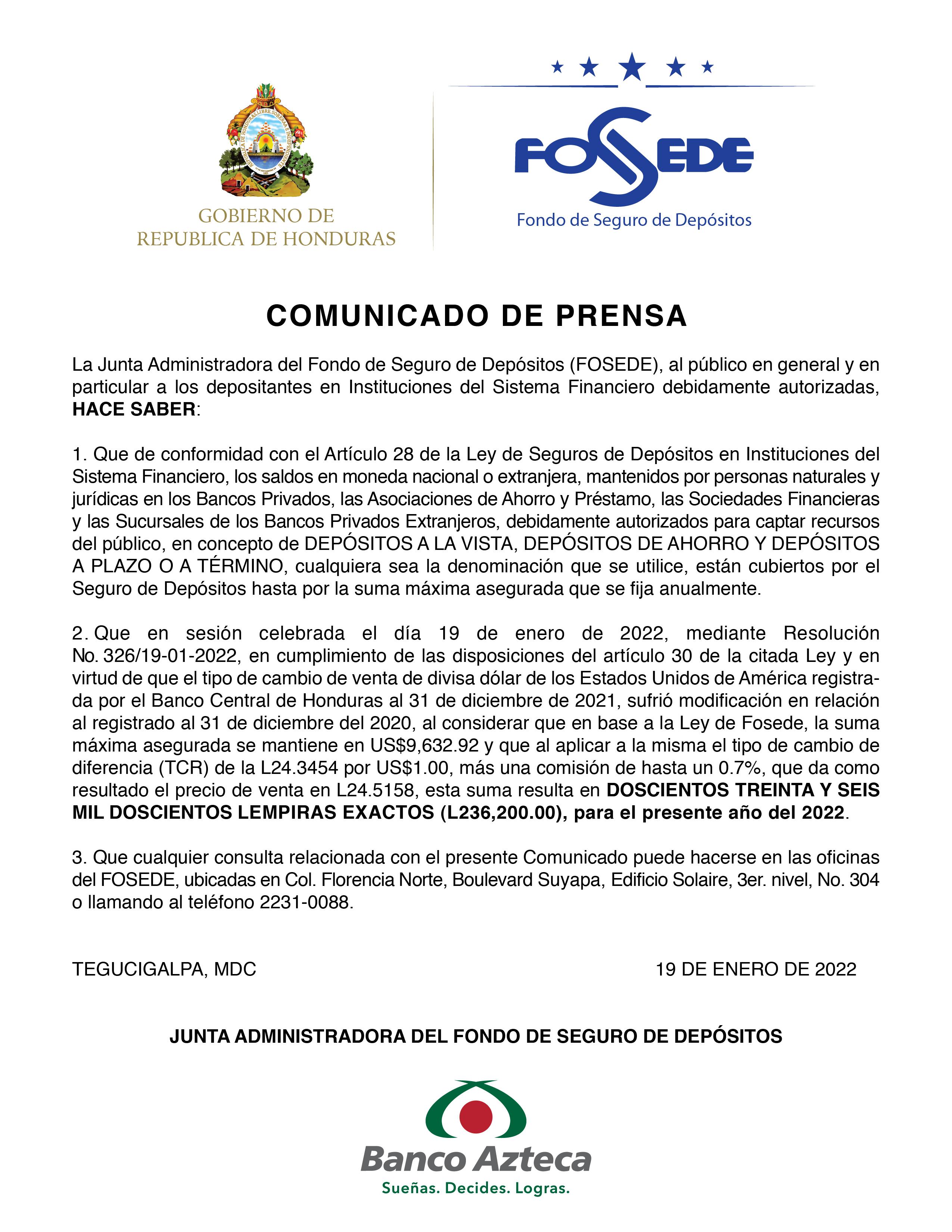 Contrato de Adhesión Banco Azteca Honduras